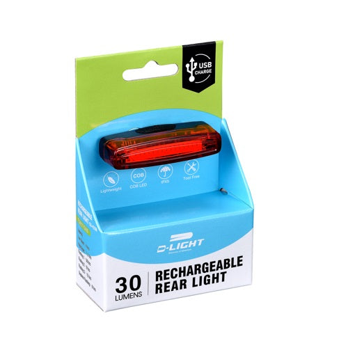 D-Light CG-423R Rechargeable Bicycle Rear Light (30 Lumens)